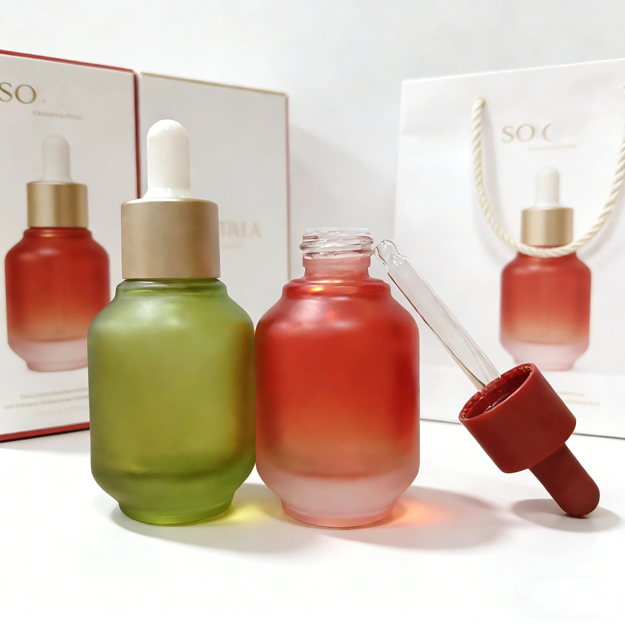 Wholesale 1oz Glass Essential Oil Serum Dropper Essence 30ml Glass Bottle with Dropper Lid for Cosmetic Packaging - 图片 5