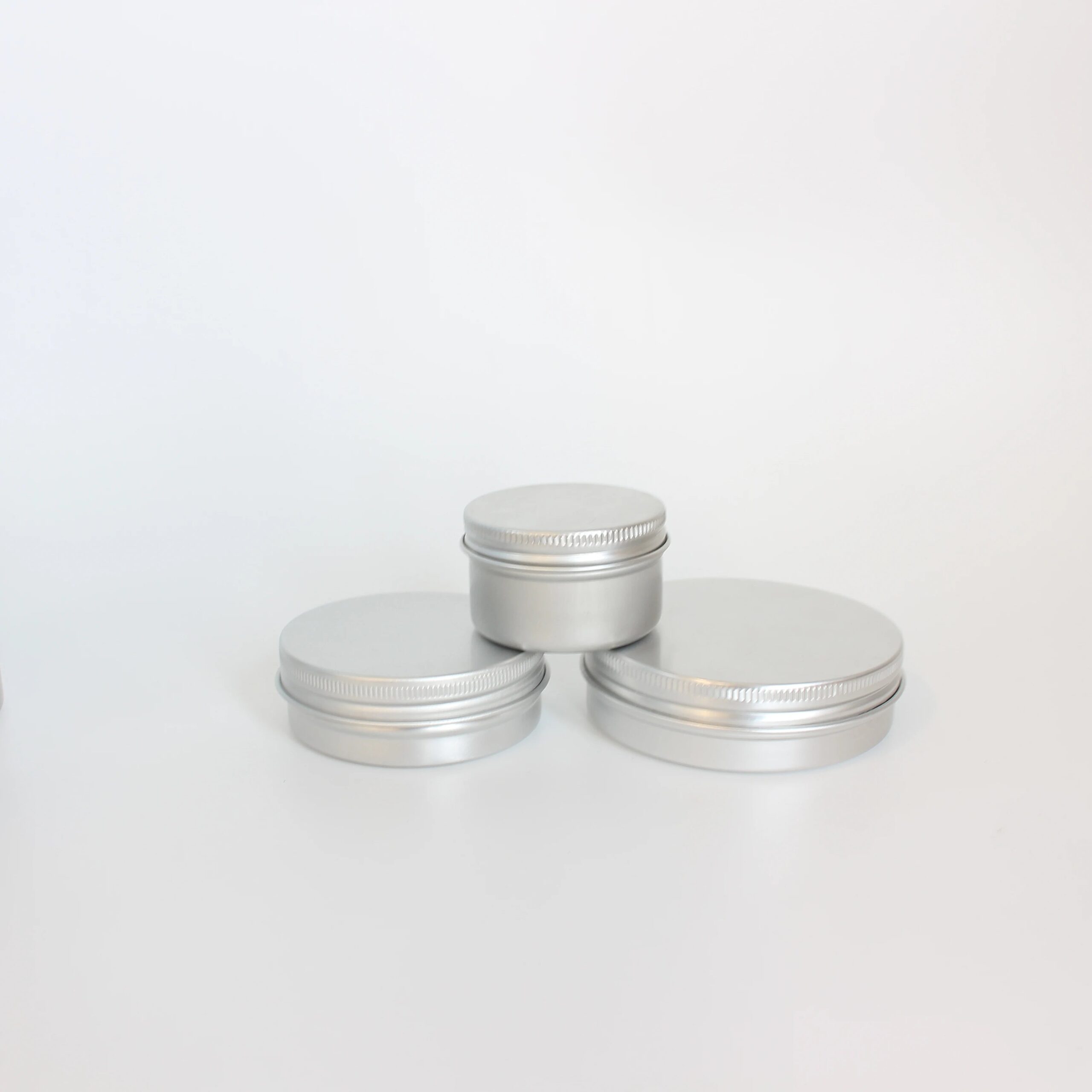 Refillable 15ml 0.5Oz Silver Lip Balm 250ml 8oz Aluminum Tin Cans Cosmetic Jars Container With Screw Lid - 图片 2