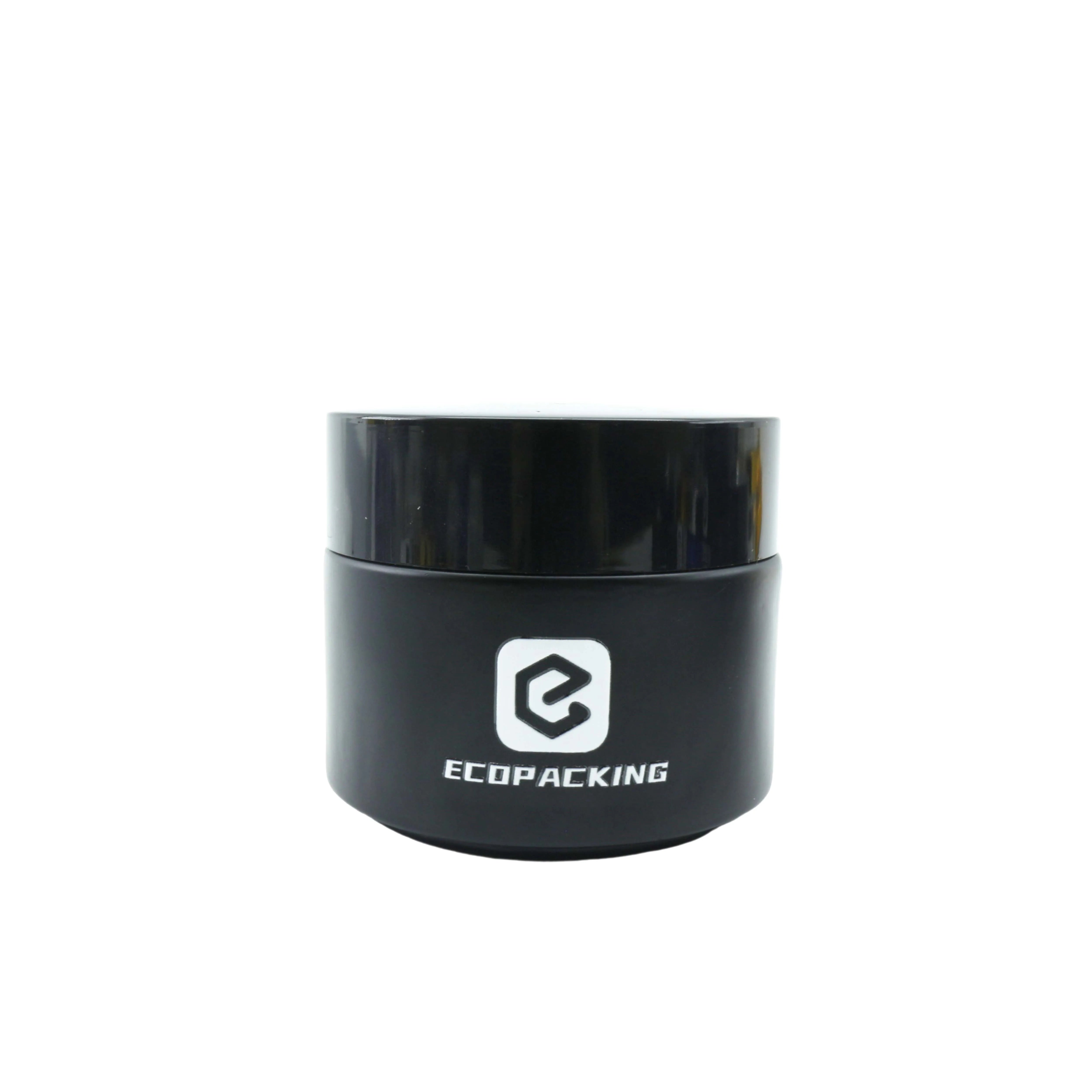 Eco 5g-250g Shine Black Matt Black Cream Glass Jars with Lids for Face Cream & Mascara - 图片 4