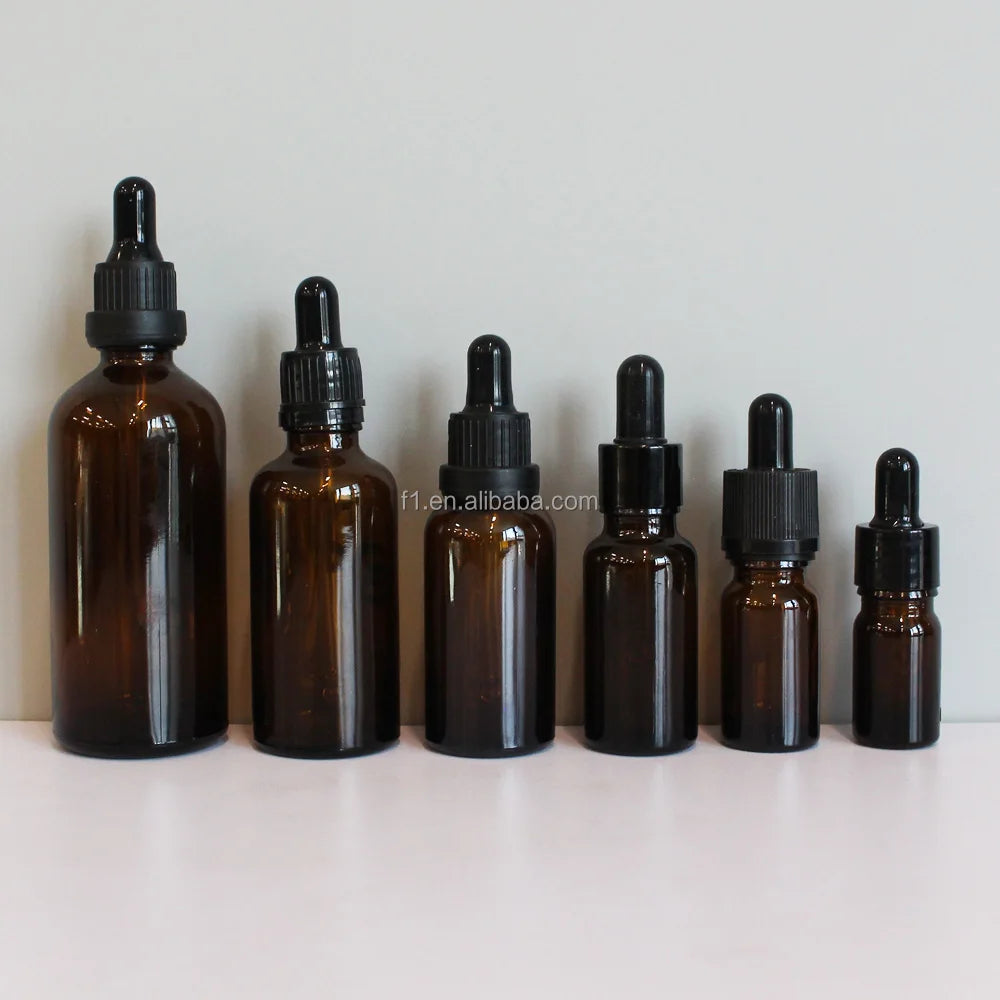 Wholesale Empty Clear Glass Dropper Bottle 100ml Essential Oil Bottle 50ml Glass Perfume Bottle with Golden Silver Dropper Cap - 图片 6