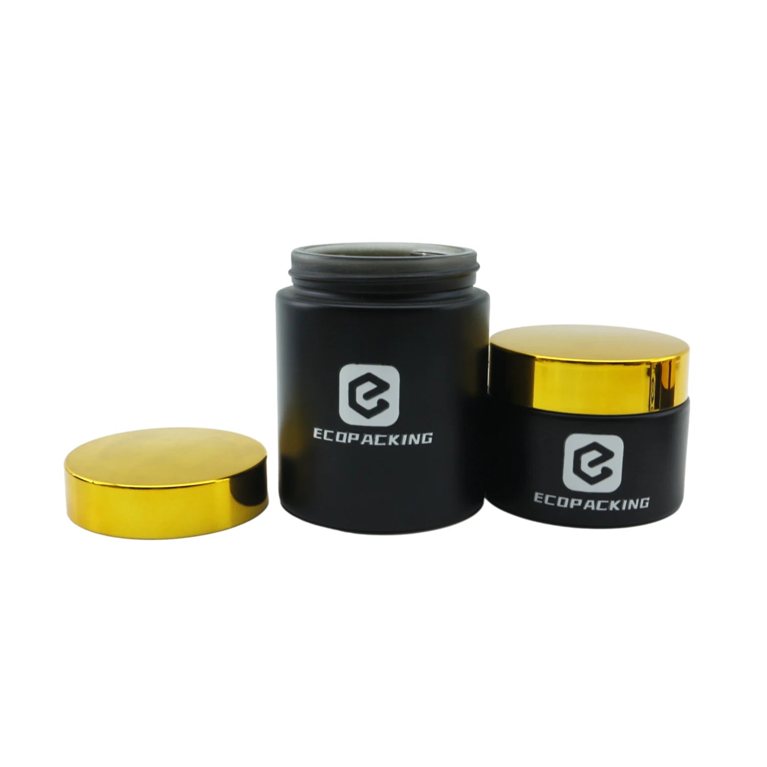 Wholesale Empty Glass Candle Jars 50ml 100ml Matte Black Candle Container with Lids