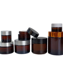 Custom Cosmetic Packaging 5g 10g 15g 20g 30g 50g 60g 100g Amber Glass Jars with Lids M888
