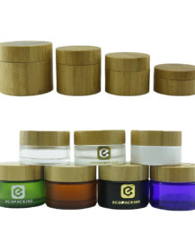 5g 15g 30g 50g 100g 150g 200g 250g Glass Cosmetic Jar Face Body Cream Glass Jar with Bamboo Lids F888
