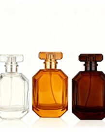 Luxury 50ml Glass Perfume Bottle with Round Shape Pump and Spray Sealing Cosmetic Mascara & Blush Carton 8888J