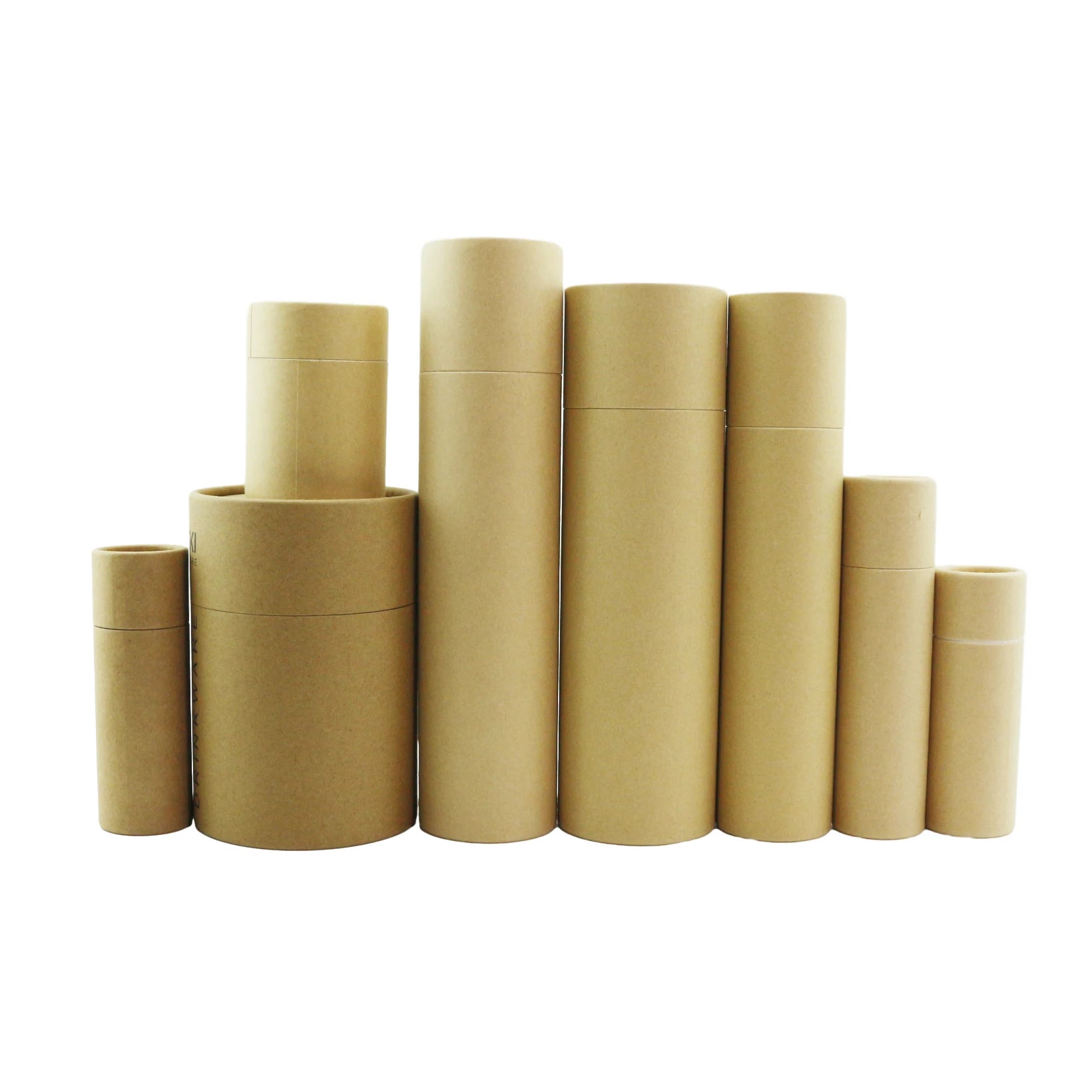 Eco Friendly Biodegradable OEM Custom White Black Kraft Cardboard Box Paper Tube Gift Clothes Packaging - 图片 2