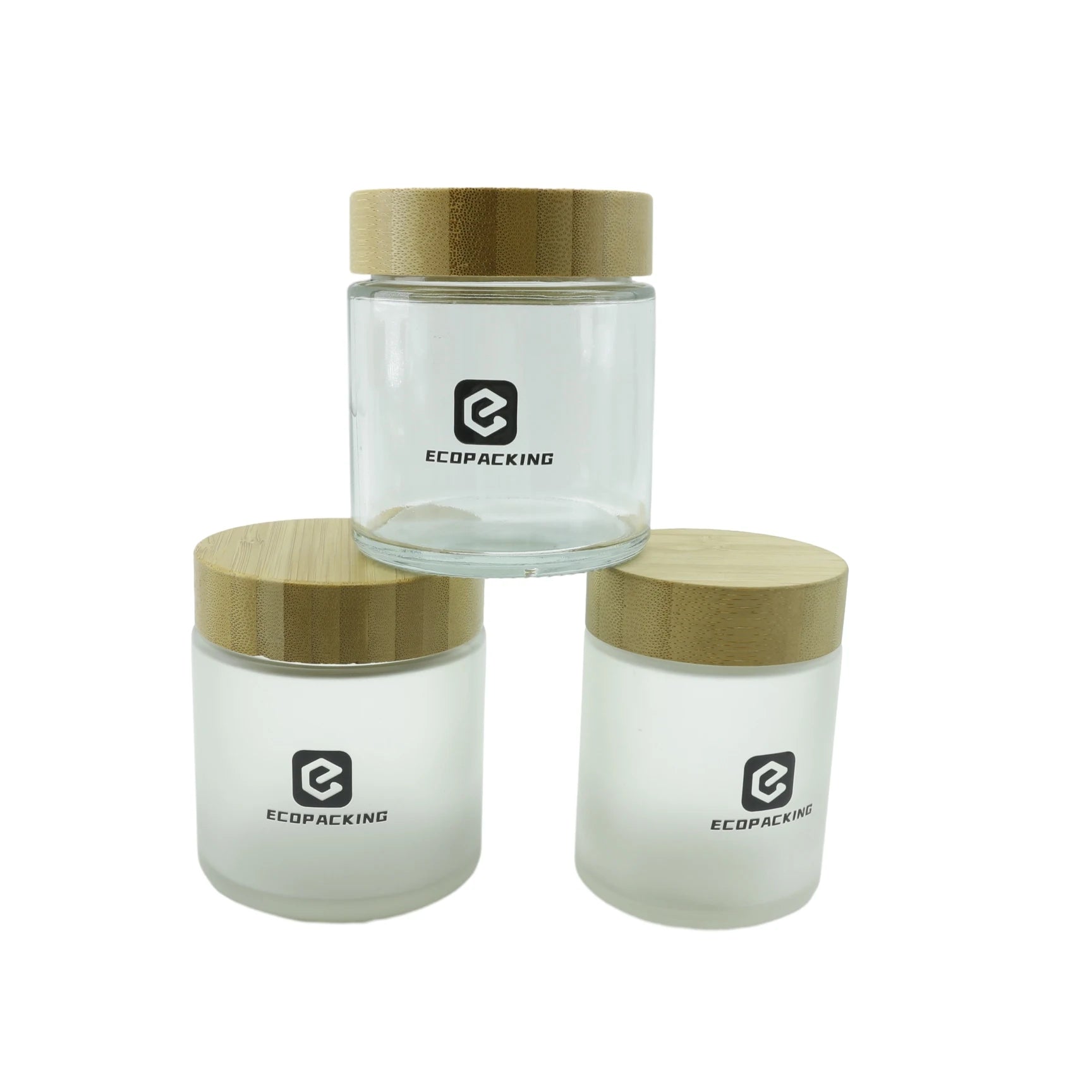 Cosmetic Packaging 110ml 120ml 220ml 300ml 660ml Empty clear Honey Glass Jars with Bamboo Lids - 图片 2