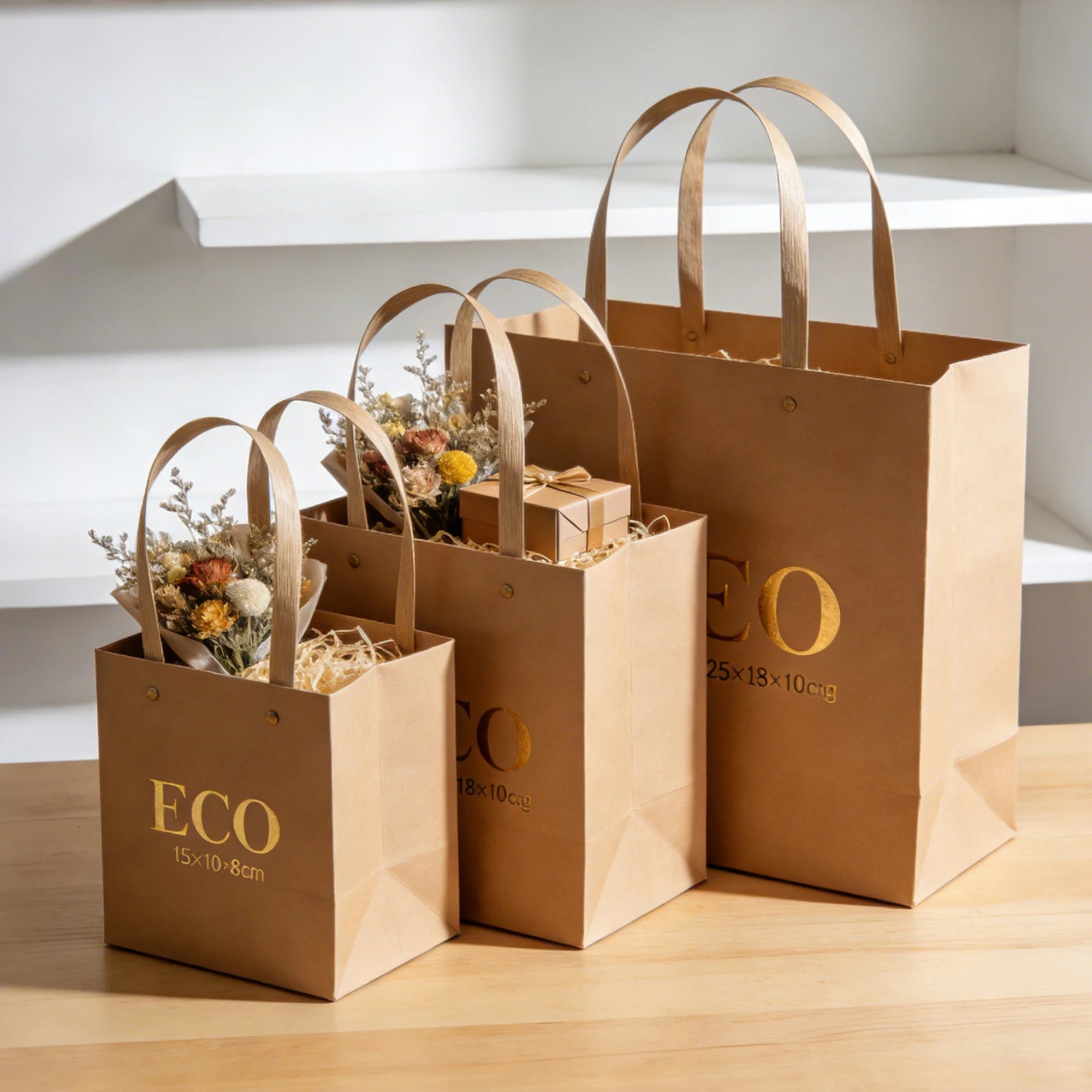 Custom Logo Biodegradable Cardboard Gift Bag for Cosmetic & Jewelry Packaging Eco-Friendly Custom Size Promotion Use - 图片 5