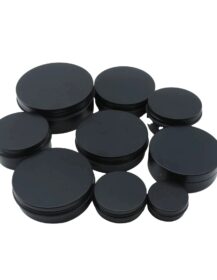 30g 30ml 1oz Matte Black Metal Aluminum Cream Tin Jar Food Grade for Cosmetic Use-for Skin Care Face Cream Lip Balm Hair Wax