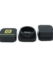 Factory Price 3g 5g 7g 9g Sample Glass Cosmetic Jar square Wax Concentrate Jars with Child Proof Lid