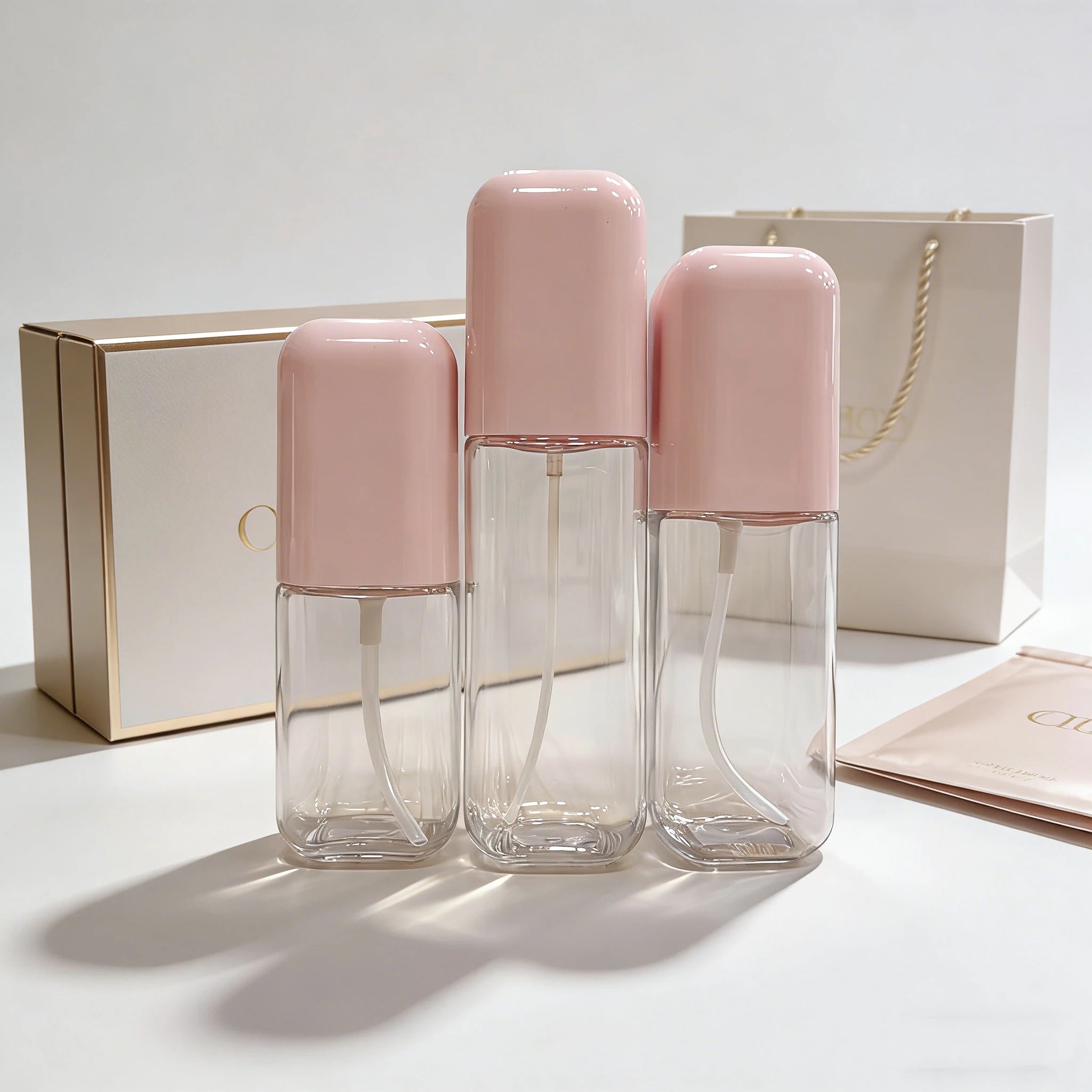 40ml 80ml 100ml 120ml Square Plastic Essential Oil Bottle Empty Lotion Container Refillable Thick Wall Plastic Serum Bottle