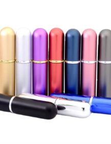 Stock 5ml Portable Aluminum Metal Perfume Bottle Refillable Atomizer Pump Spray Bottle F888