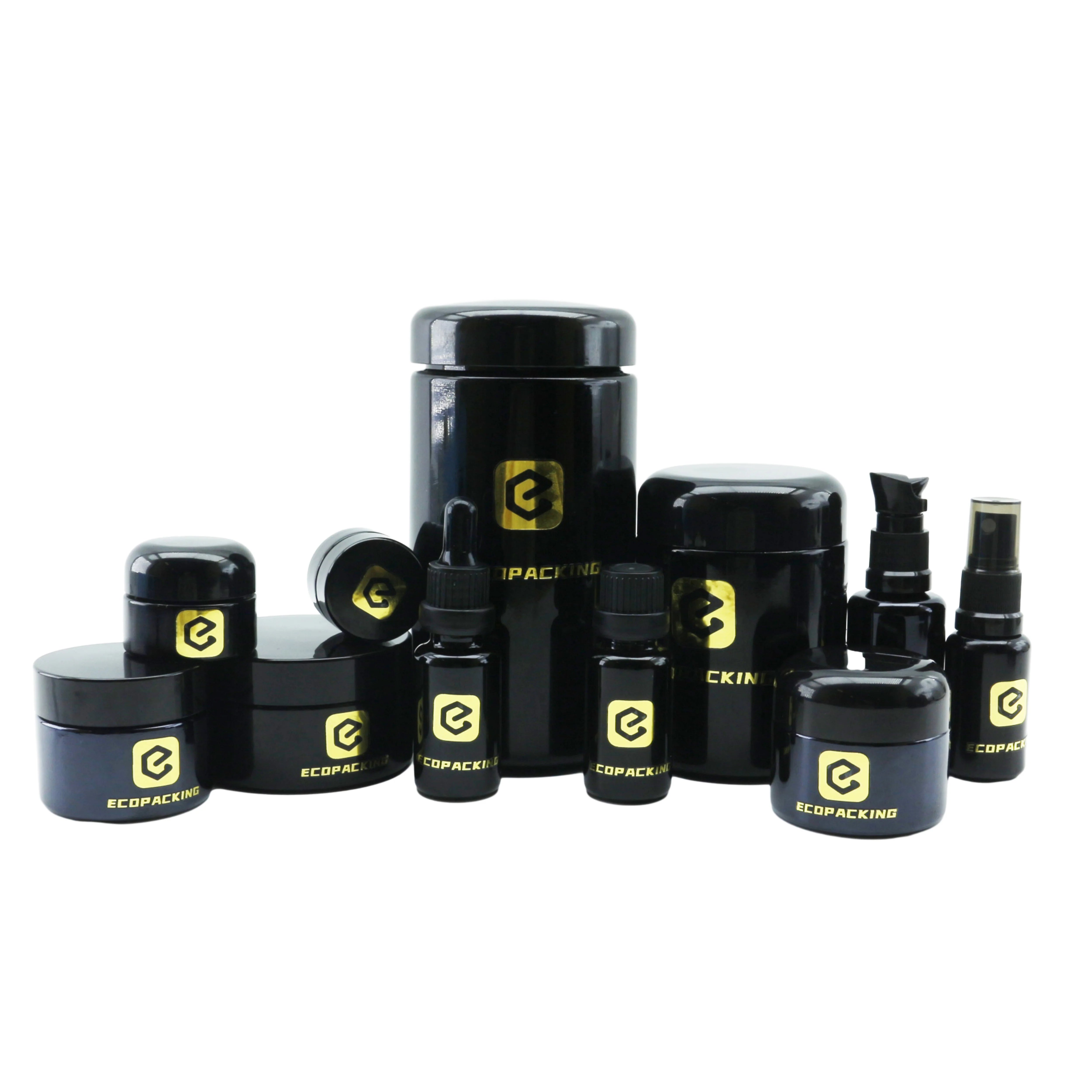 5ml 10ml 15ml 20ml 30ml 50ml 100ml 200ml Cosmetic Glass Oil Bottle Dark Violet Uv Black for Hair Oil Hand Cream - 图片 6
