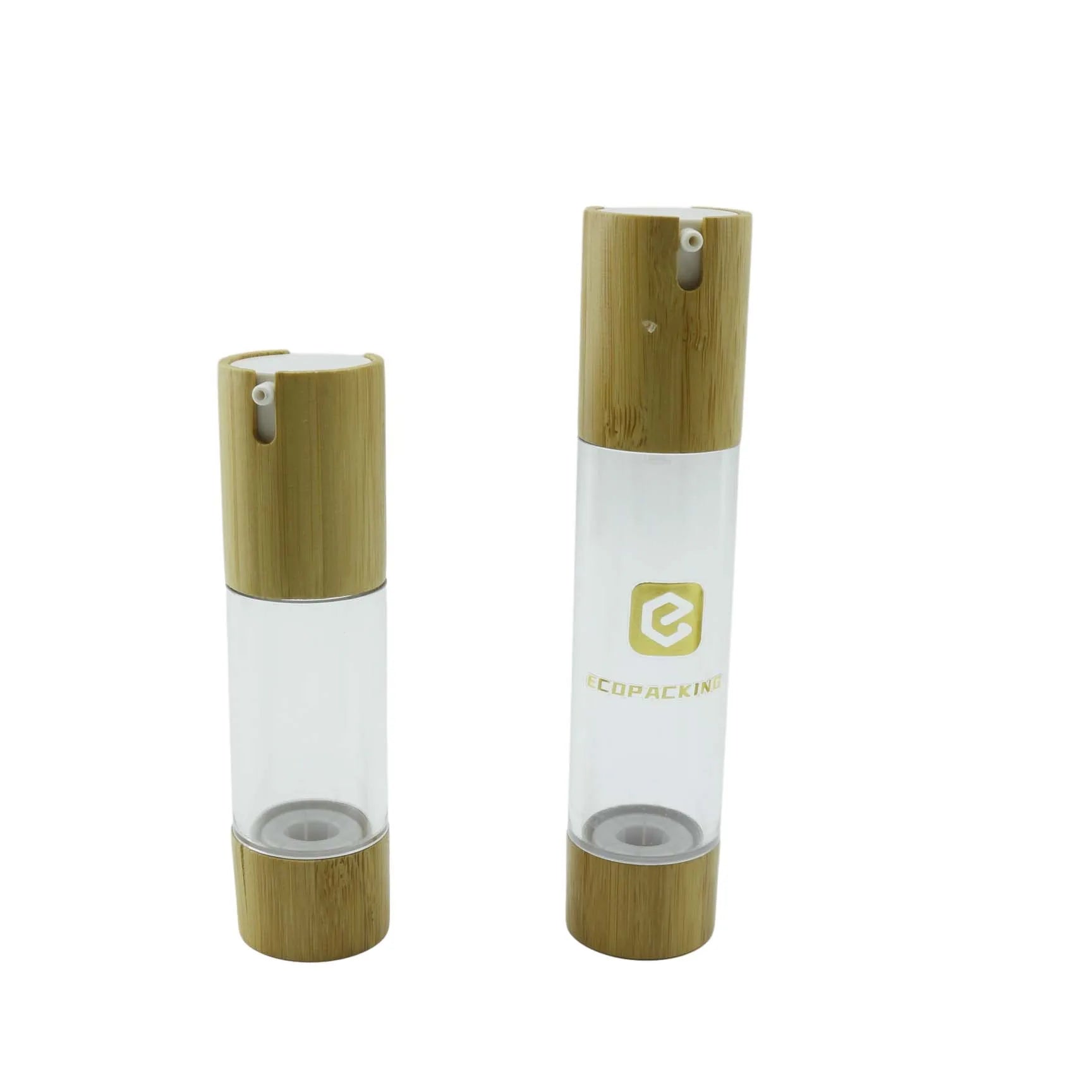 Customized Design Eco-friendly 15ml 30ml 50ml Sprayer Cream Bamboo Airless Lotion Shampoo Bottles Pump Cosmetic Packaging - 图片 5