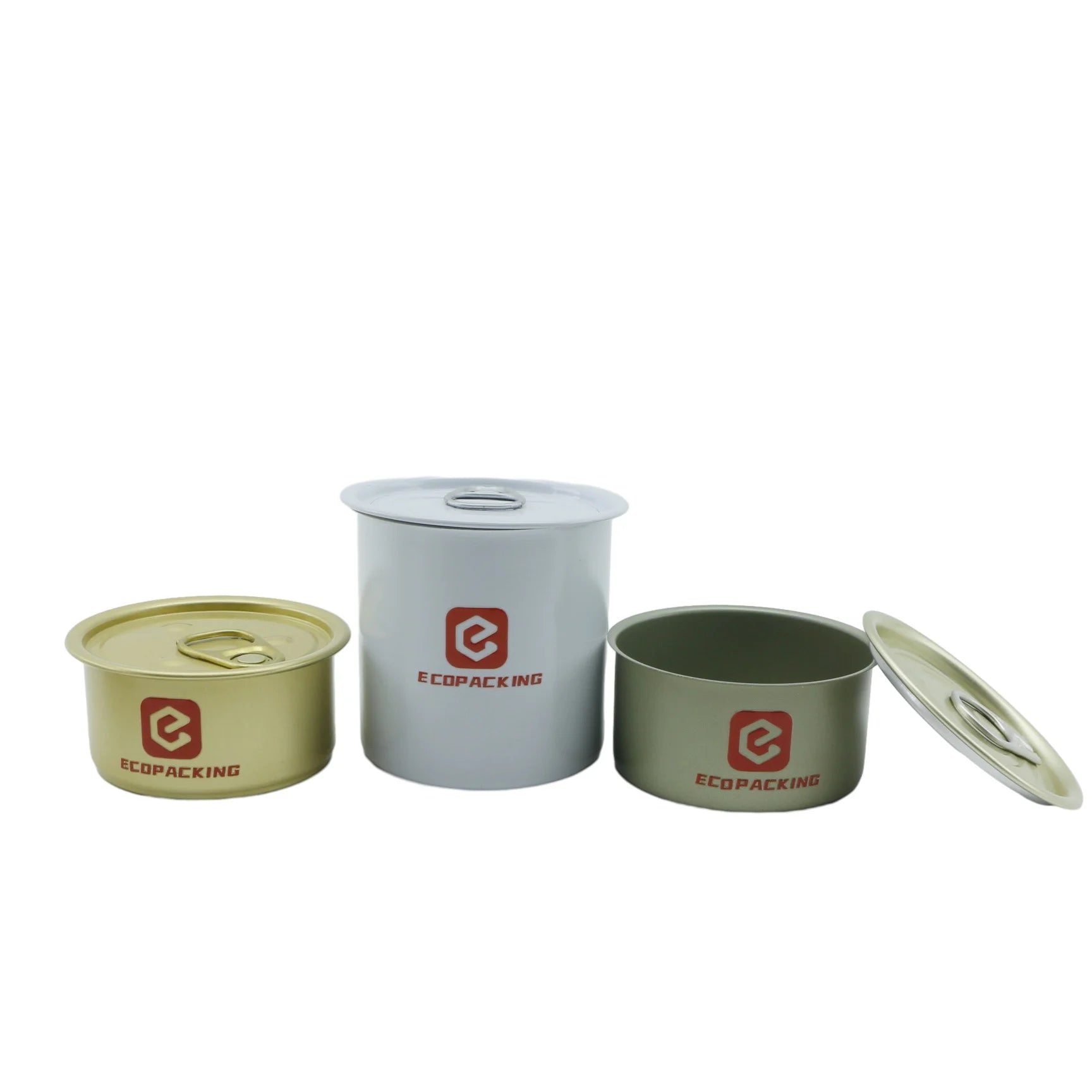 Custom Tinplate Container Packaging Cylindrical Round Tin Box Food Grade Gift Empty Metal Tin Can for Food Packaging