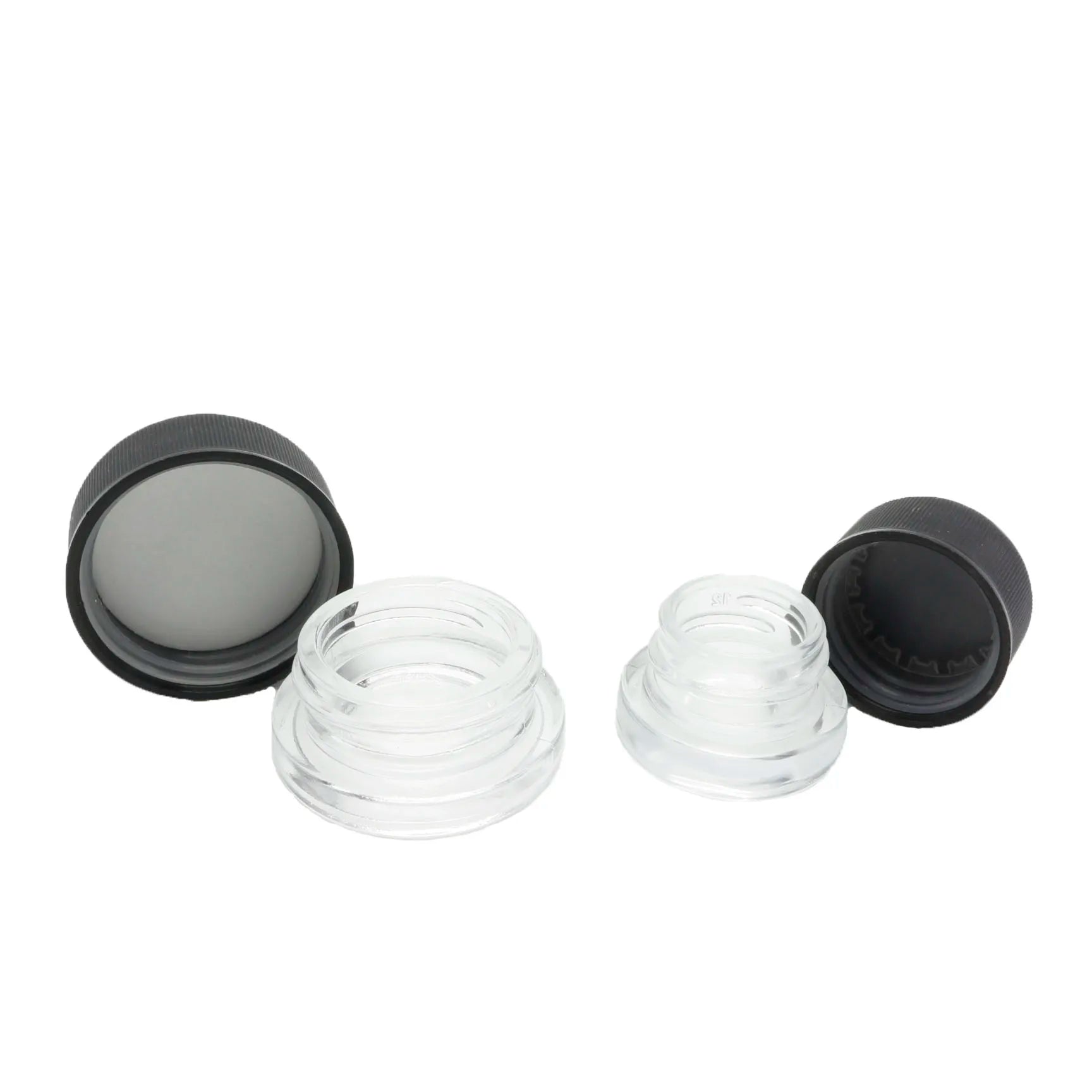 Luxury 3ml 5ml 7ml 9ml Gram Mini Jar Smell Proof Container clear Thick Wall Childproof Small Glass Jar - 图片 7
