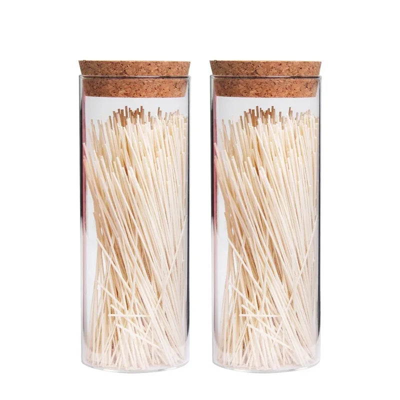 Borosilicate Transparent Kitchen Food Grade Glass Jar with Cork for Candy Spice Cereals Spice Dry Flower 300ml 500ml 1000ml - 图片 3