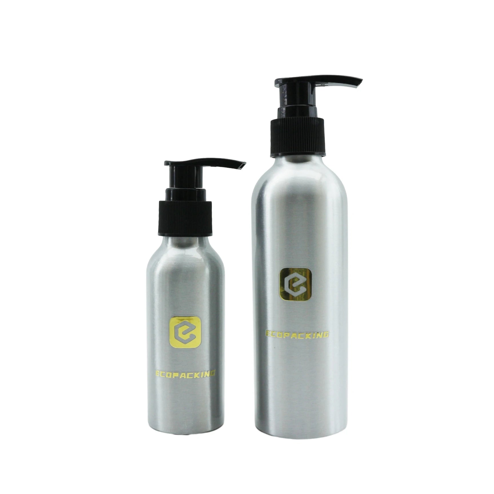 Recycled Empty 30ml 50ml 100ml 250ml Silver Metal Aluminum Bottles Pump for Shampoo Lotion Hair Conditioner Hand Soap Perfume - 图片 3