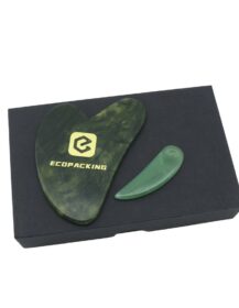 Custom Logo Gua Sha 100% Natural Green Jade Gua Sha Stone Original Guasha Face Massager at Home