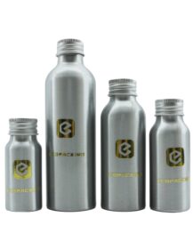 Empty Food Grade Cosmetic Essential Oil Aluminum Bottle With Screw  Lid