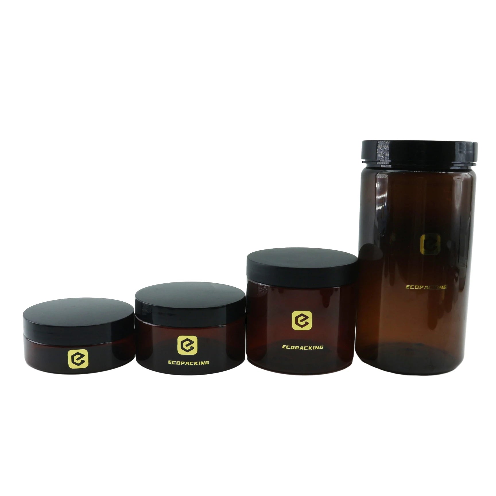 30g 50g 100g 120g 150g 200g 300g 500g 1000g Amber Brown Pet Plastic Jar Food Grade for Spice Tea Kitchen Powder - 图片 4