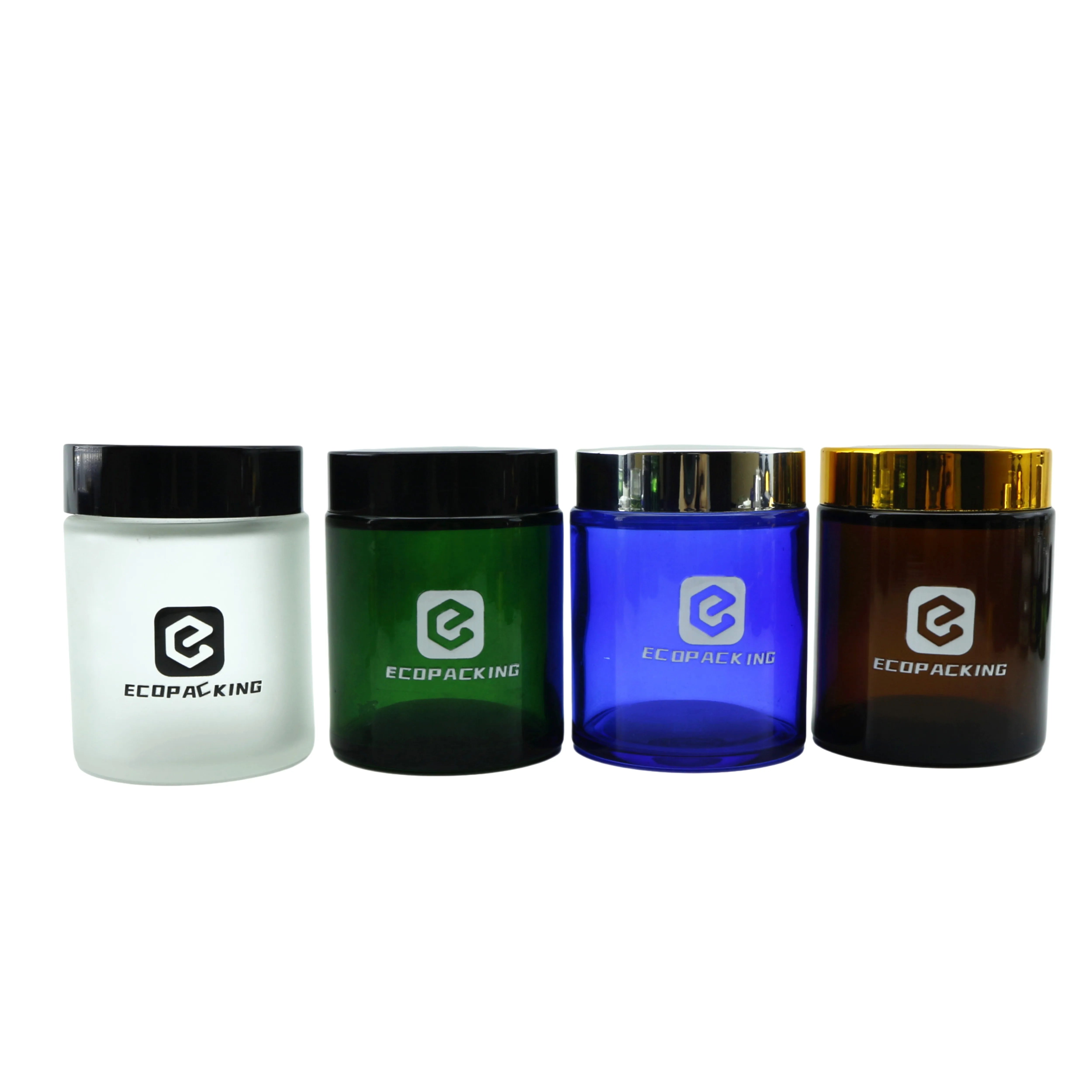 Wholesale Empty Glass Jar 30ml 50ml 100ml Clear Frosted Amber Matte Black Candle Jars with Aluminum Lids - 图片 6