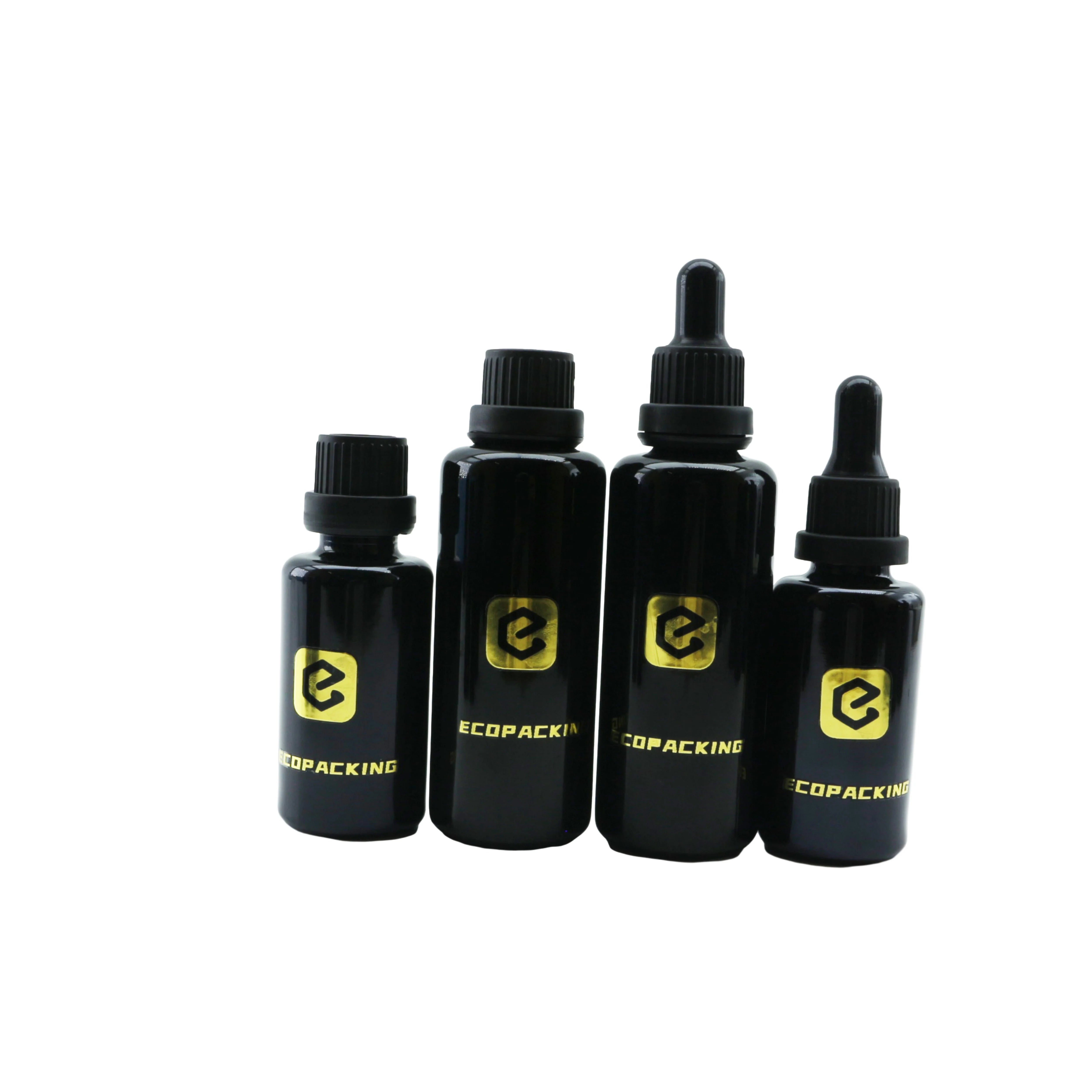 5ml 10ml 15ml 20ml 30ml 50ml 100ml 200ml Cosmetic Glass Oil Bottle Dark Violet Uv Black for Hair Oil Hand Cream - 图片 4