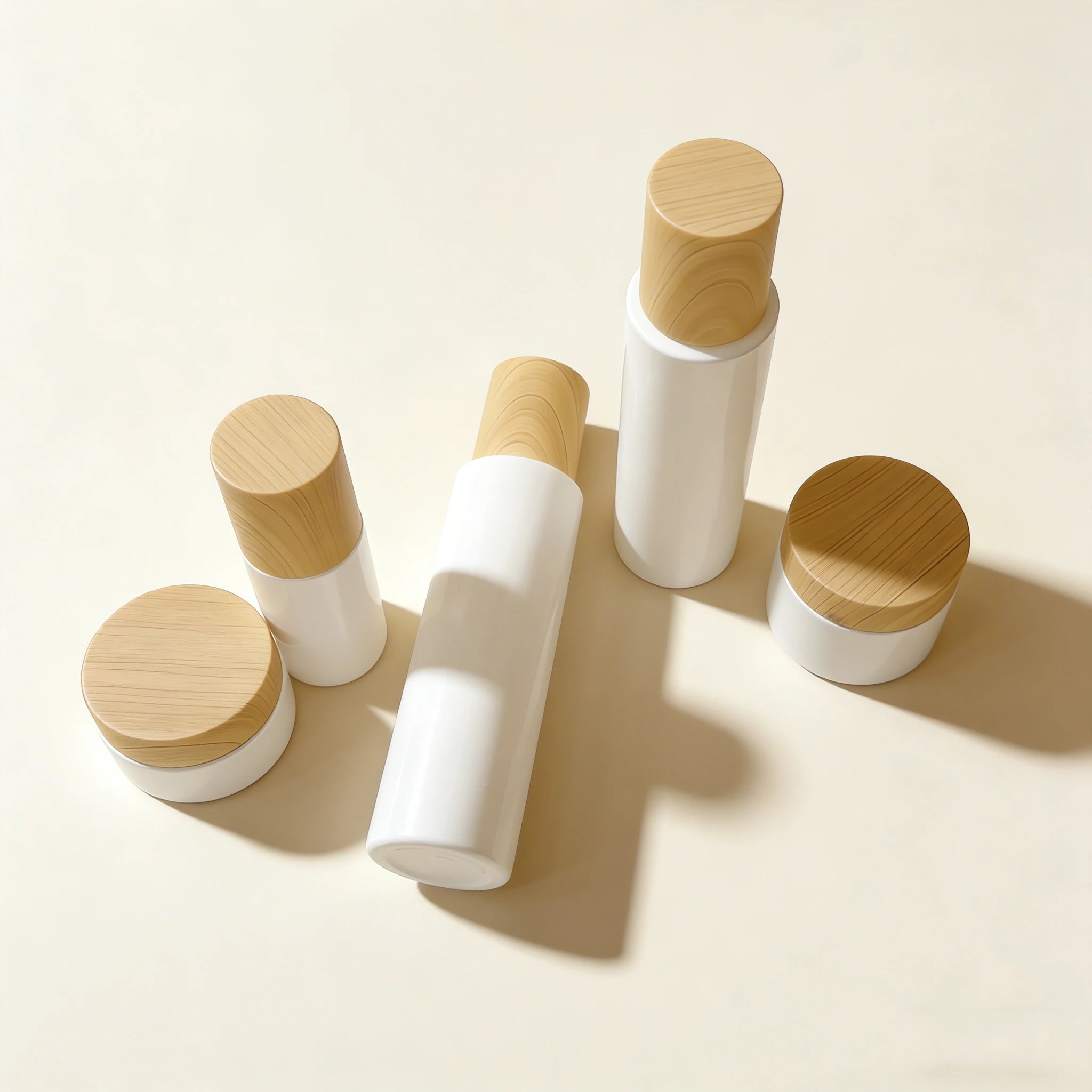 Wholesale Luxury Cosmetic Glass Lotion Pump Spray Bottles & Cream Jars-Custom Gold Stamping 20ml-120ml Sizes Premium Packaging - 图片 6