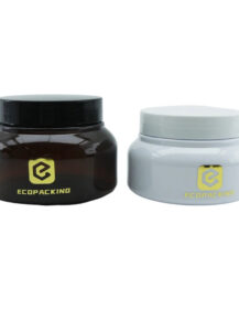 Empty Body Butter Cream Container Skincare Body Scrub Jars Plastic Cosmetic 8oz for Body Scrub Jars