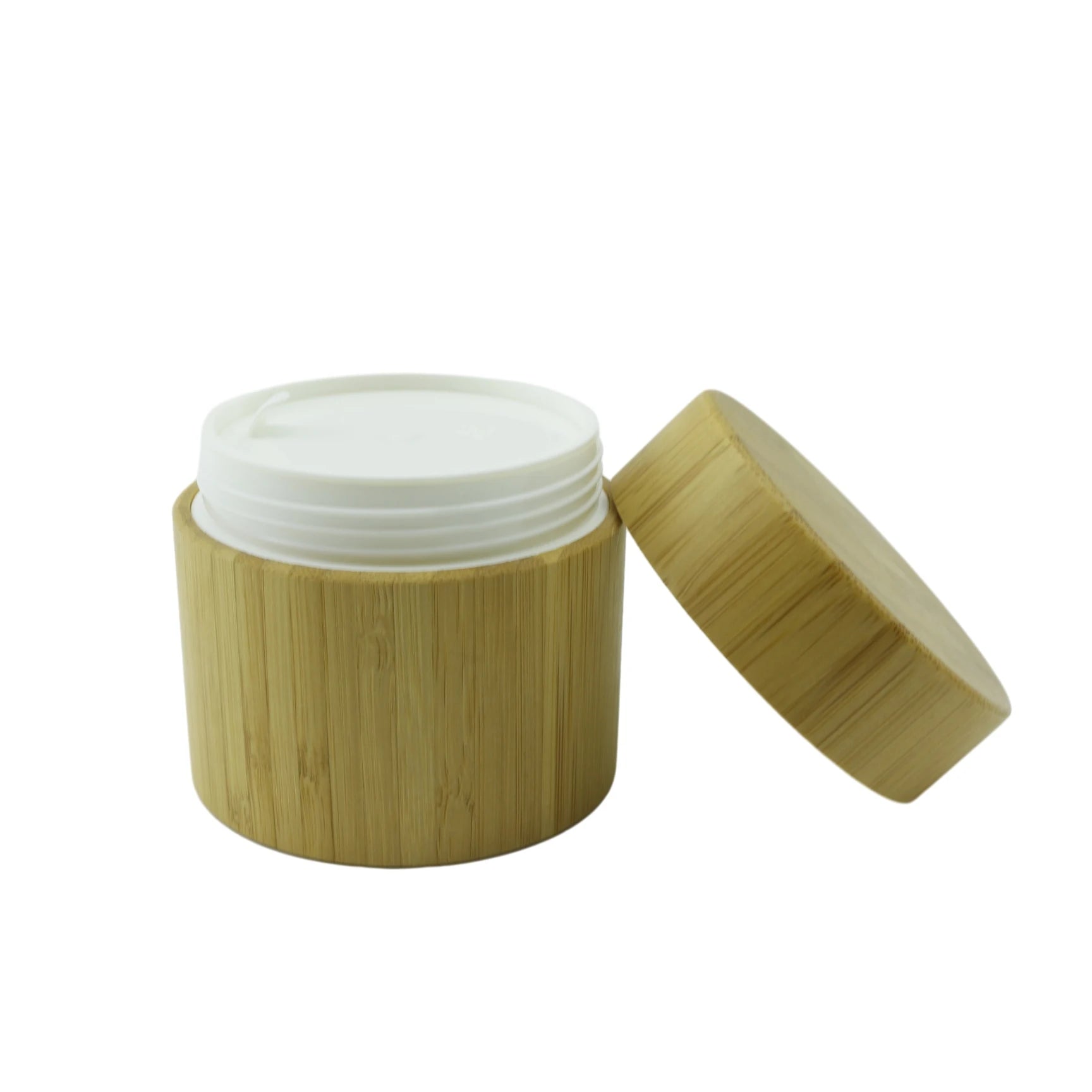 Engrave All Bamboo Body Jars 30g 50g 100g Empty Cosmetic Face Cream & Skin Care Jar with Wooden Lids - 图片 2