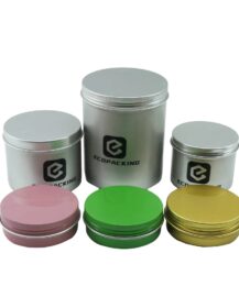 Hot Sale Aluminum Storage Jar Tin Box Container 50ml 100ml 200ml 300ml 500ml Metal Tea Tin