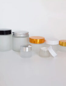 Empty Fancy 30g 50g 100g 250g 8oz Body Butter Face Cream Glass Jar 30ml Luxury Frosted Cosmetic Cream Jars With Lid