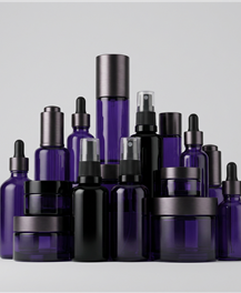 Violet Black UV Glass Packaging