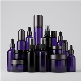 Violet Black UV Glass Packaging